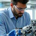 Engineer testing car part
